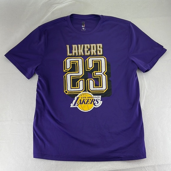 NBA Other - NBA Short Sleeve Shirt Los Angeles LA Lakers 23 Lebron James Purple Mens XL